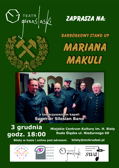 Barbórkowy stand up Mariana Makuli plakat 2 500